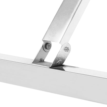 Tavolo da Lavoro Cucina Pieghevole 120x60x80 cm in Acciaio Inox - homemem39