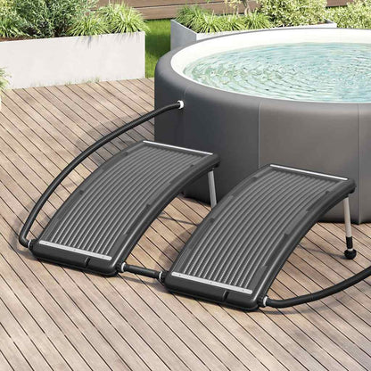 Pannelli Solari Termici Curvi per Piscina 2 pz 110x65 cm - homemem39