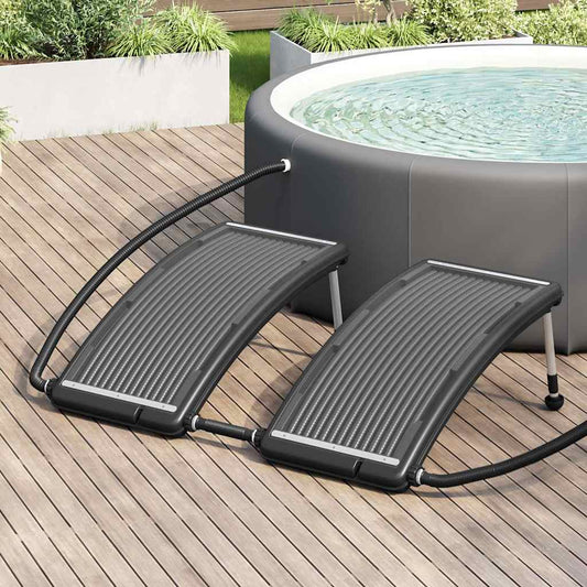 Pannelli Solari Termici Curvi per Piscina 2 pz 110x65 cm - homemem39