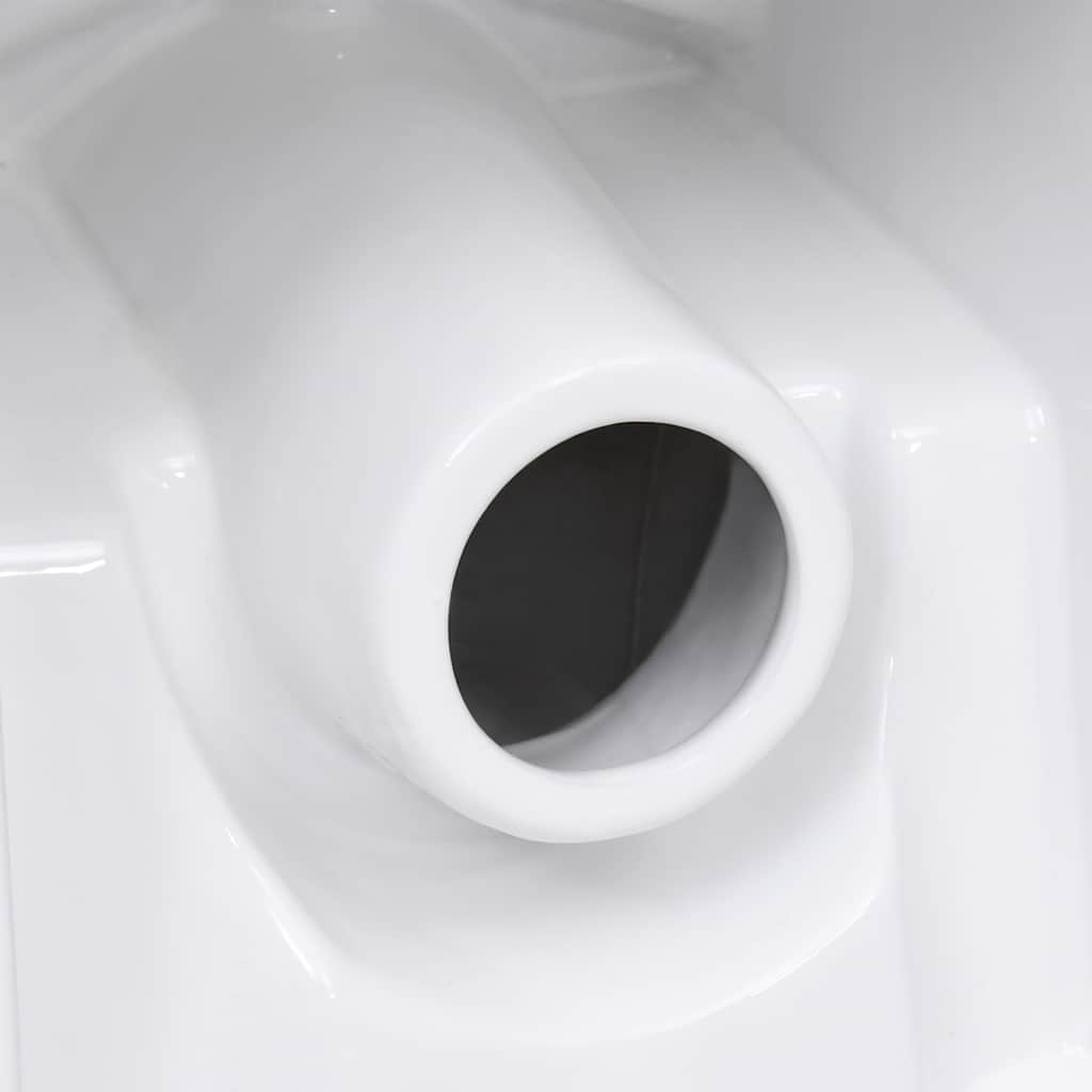 Vaso WC in Ceramica da Bagno Rotondo Base con Scarico Bianco - homemem39