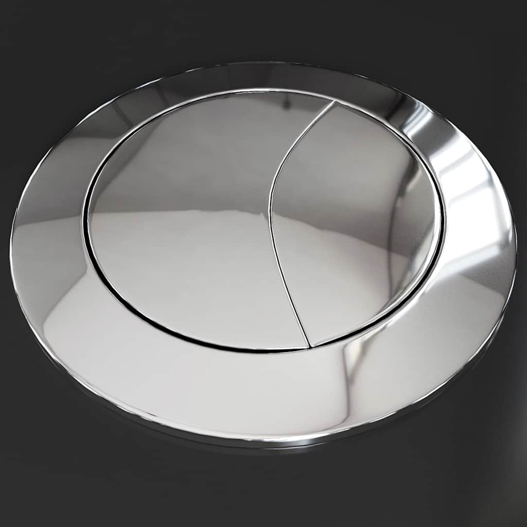 Vaso WC in Ceramica da Bagno Rotondo Base con Scarico Nero