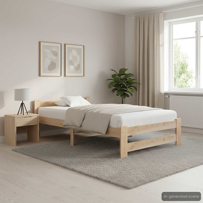 Giroletto senza Materasso 90x200 cm in Legno Massello di Pino