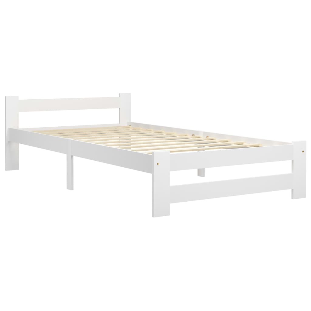 Dormeuse Estraibile senza Materasso Bianca Legno Pino 100x200cm | homemem39