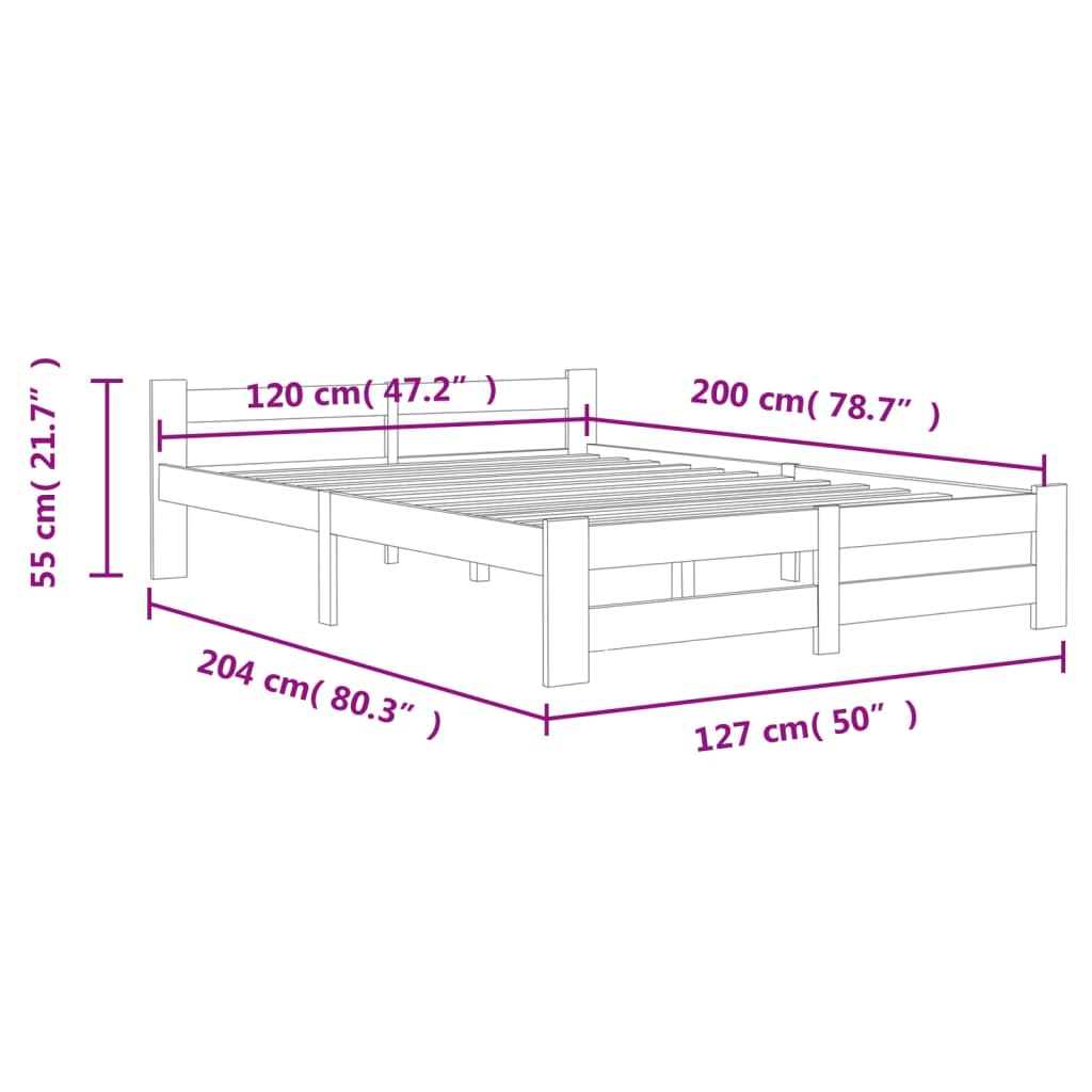 Dormeuse Estraibile senza Materasso Bianca Legno Pino 120x200cm | homemem39