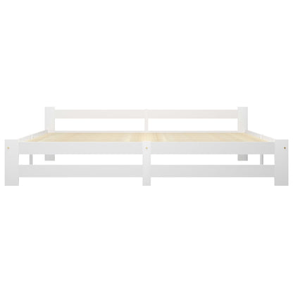 Giroletto senza Materasso Bianco 200x200 cm Legno Massello Pino | homemem39