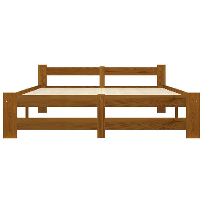 Giroletto senza Materaso Ambrato in Legno di Pino 140x200 cm | homemem39