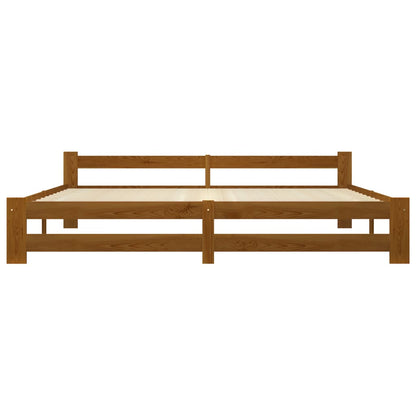 Giroletto senza Materaso Ambrato in Legno Massello 200x200 cm