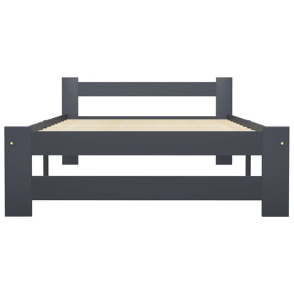 Giroletto senza Materasso Grigio Scuro 100x200 cm Legno Pino - homemem39