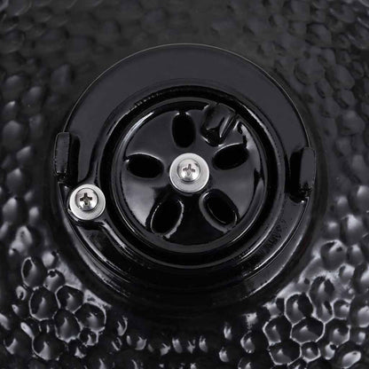 Barbecue Affumicatore 2 in 1 Kamado in Ceramica 56 cm Nero - homemem39