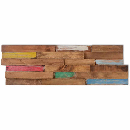 Pannelli per Pareti 10 pz 1,03 m² in Legno Massello di Teak | homemem39
