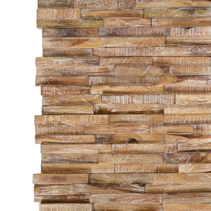 Pannelli per Pareti 10 pz 1,01 m² in Legno Massello di Teak | homemem39