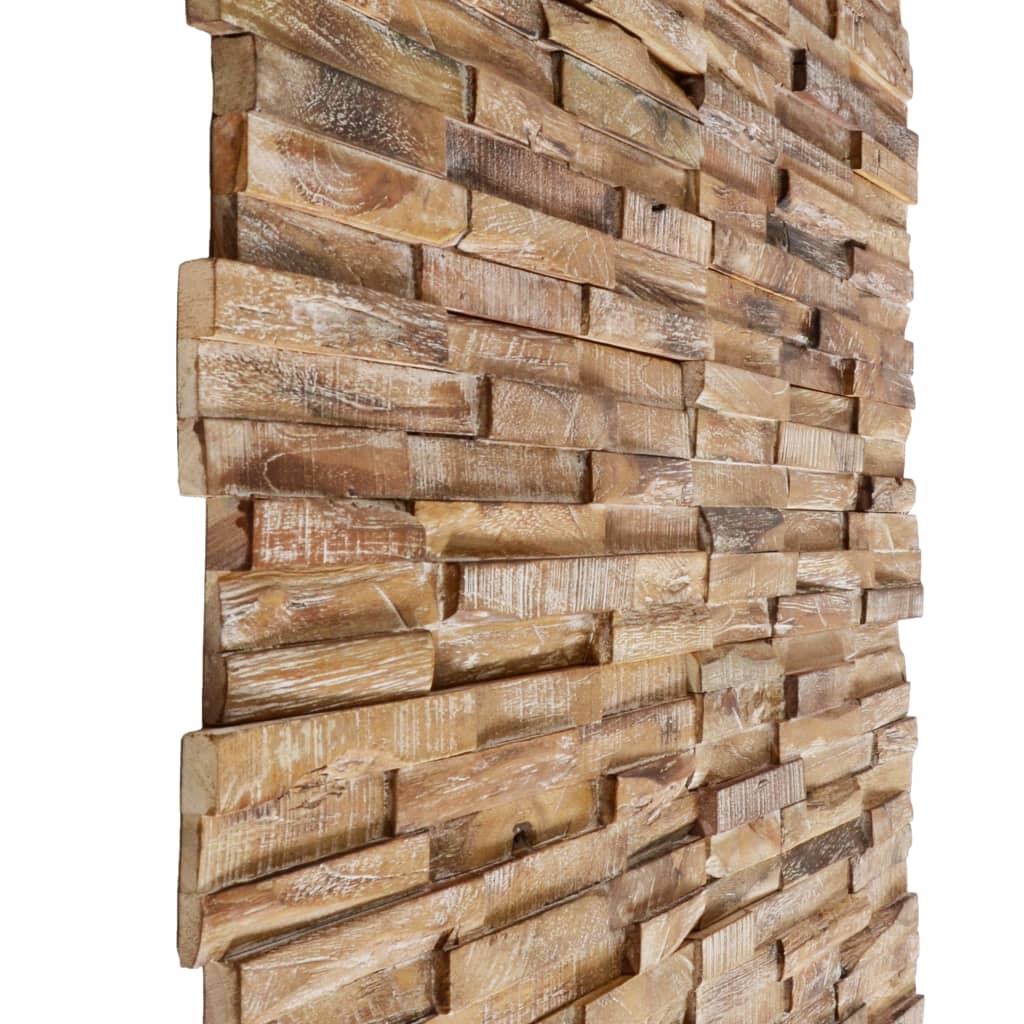 Pannelli per Pareti 10 pz 1,01 m² in Legno Massello di Teak | homemem39