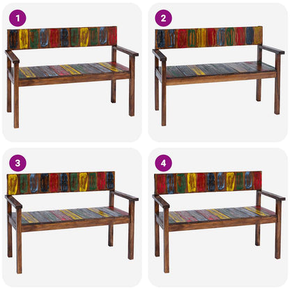 Sedie da Pranzo 4 pz in Legno Massello di Recupero - homemem39