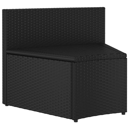 Set Divani da Giardino 6 pz con Cuscini in Polyrattan Nero