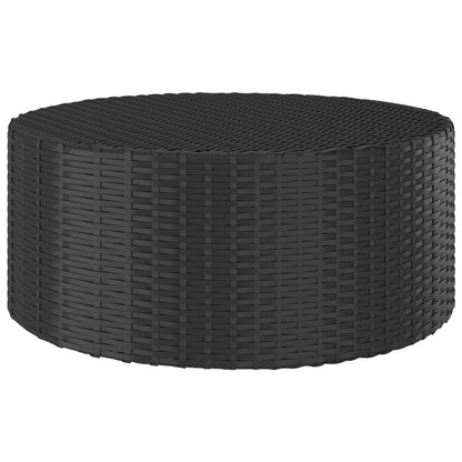 Set Divani da Giardino 5 pz con Cuscini in Polyrattan Nero