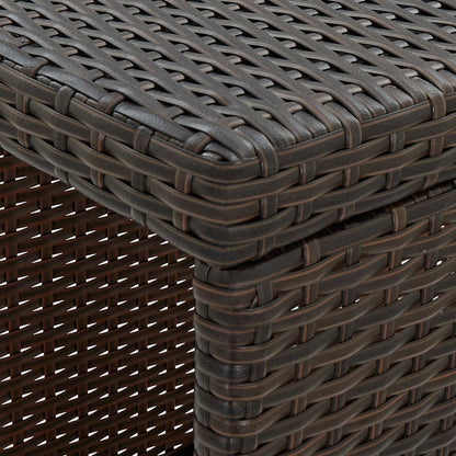 Set da Bar da Giardino 5 pz con Cuscini in Polyrattan Marrone - homemem39