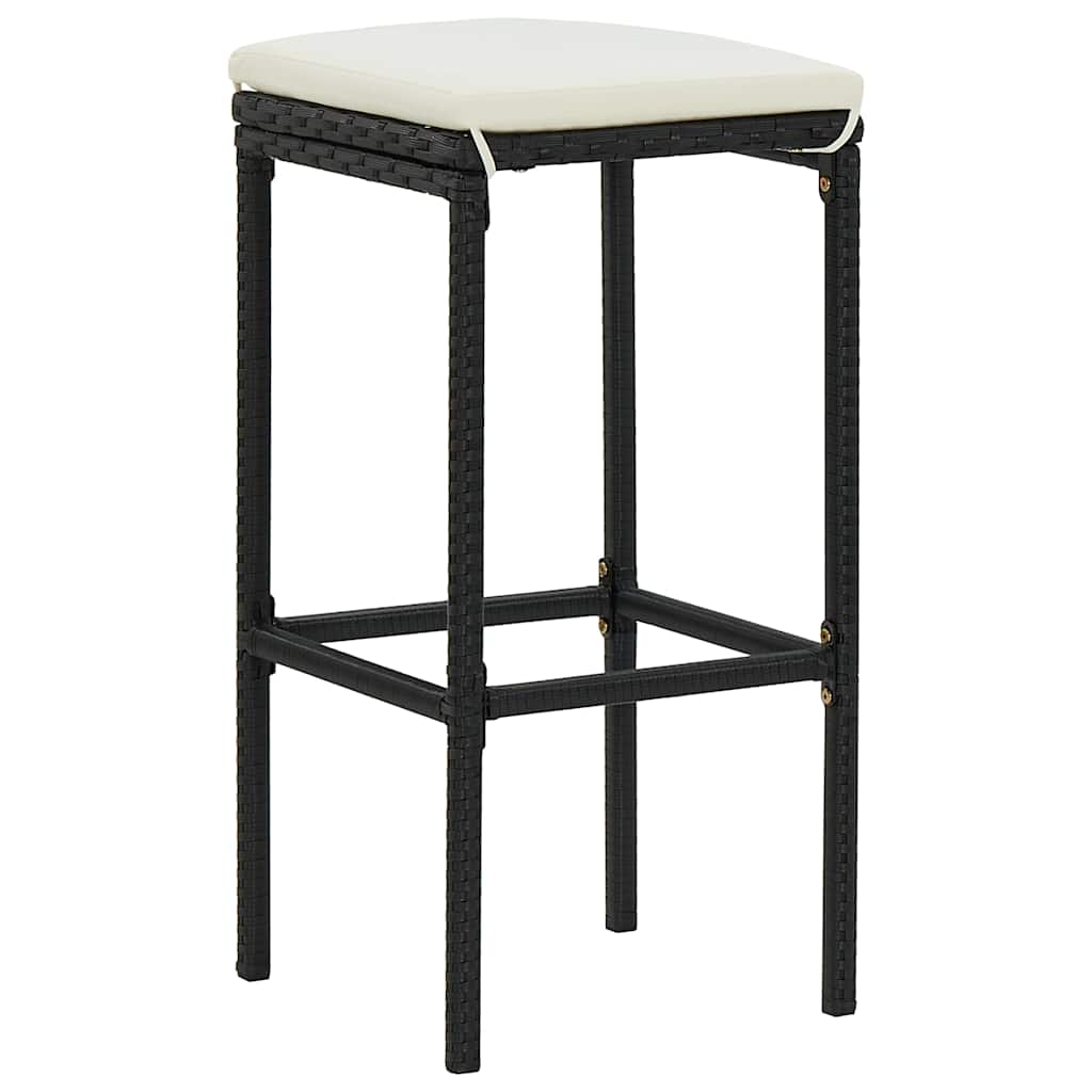 Set Bar da Giardino 8 pz con Cuscini in Polyrattan