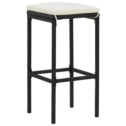 Set Bar da Giardino 8 pz con Cuscini in Polyrattan