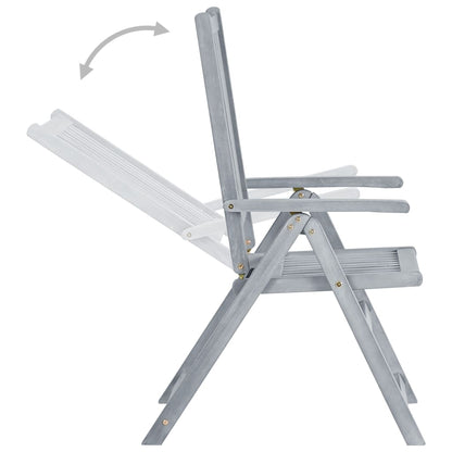 Sedie da Giardino Reclinabili 6 pz con Cuscini Massello Acacia | homemem39