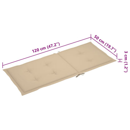 Sedie da Giardino Reclinabili 6 pz con Cuscini Massello Acacia | homemem39