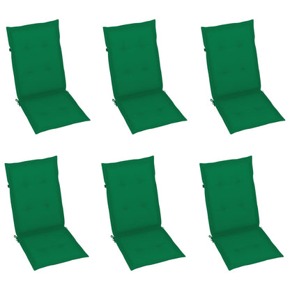 Sedie da Giardino Reclinabili 6 pz con Cuscini Massello Acacia | homemem39