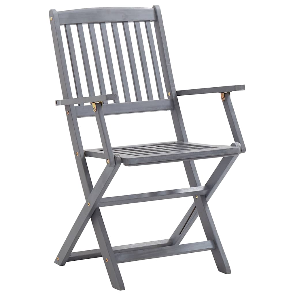 Sedie Pieghevoli 6 pz con Cuscini Massello Acacia