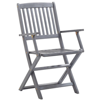 Sedie Pieghevoli 6 pz con Cuscini Massello Acacia