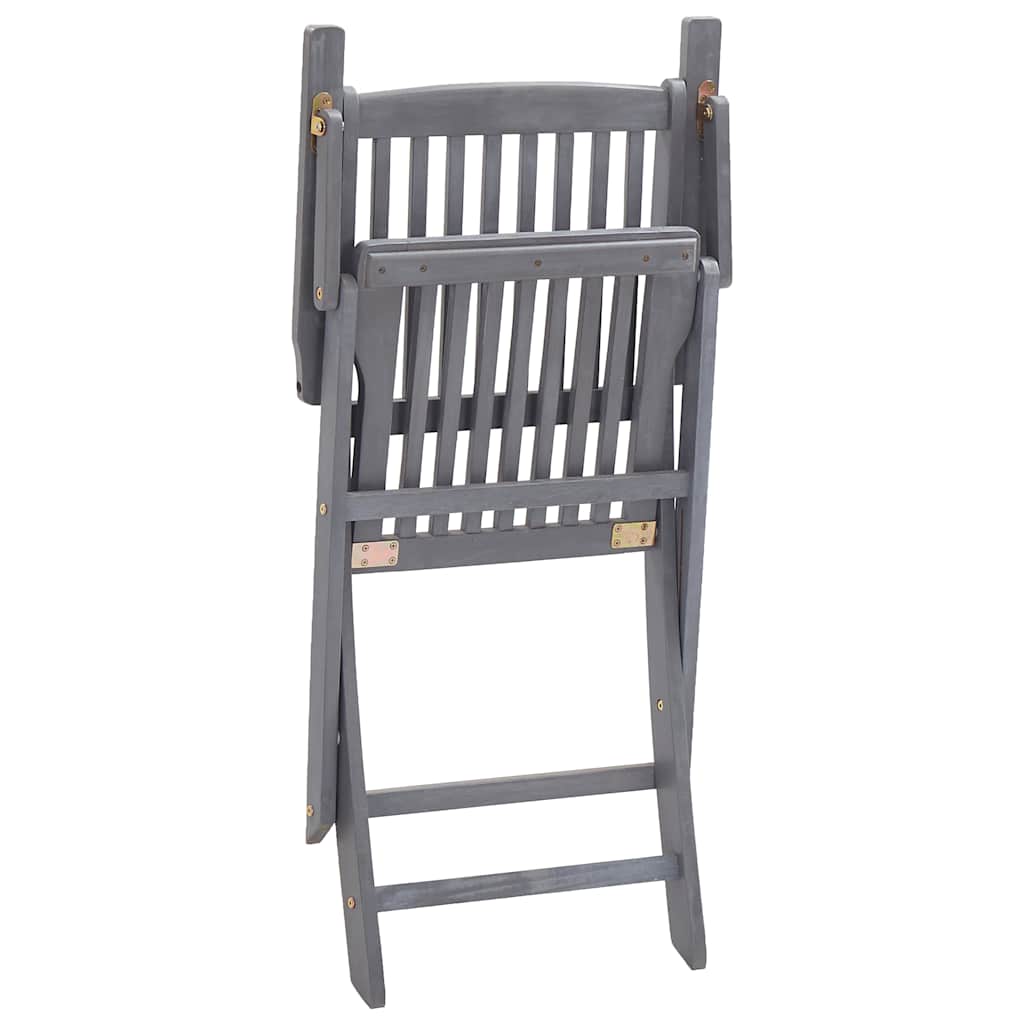 Sedie Pieghevoli 6 pz con Cuscini Massello Acacia