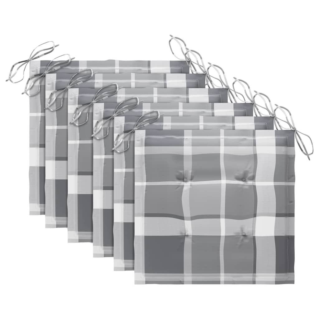 Sedie da Giardino Pieghevoli 6 pz con Cuscini Massello Acacia - homemem39