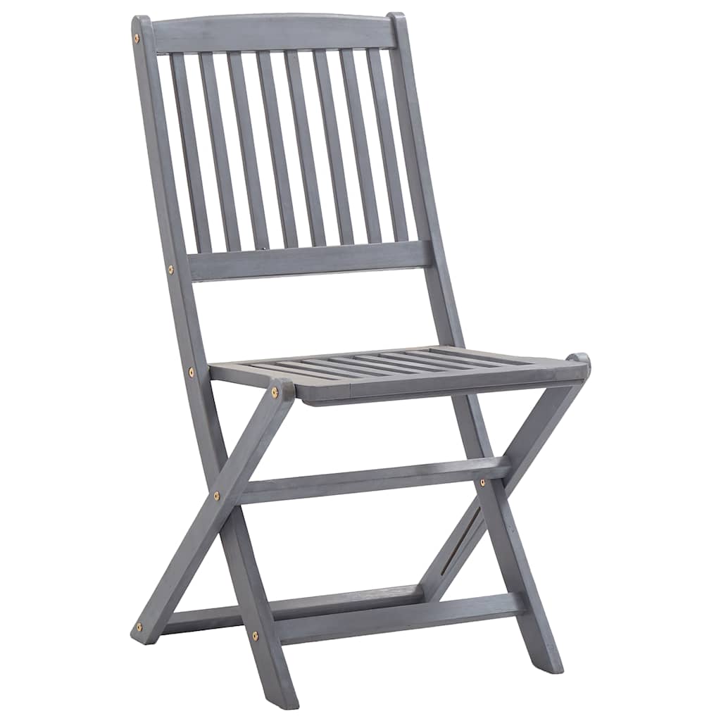 Sedie Pieghevoli 6 pz con Cuscini Massello Acacia