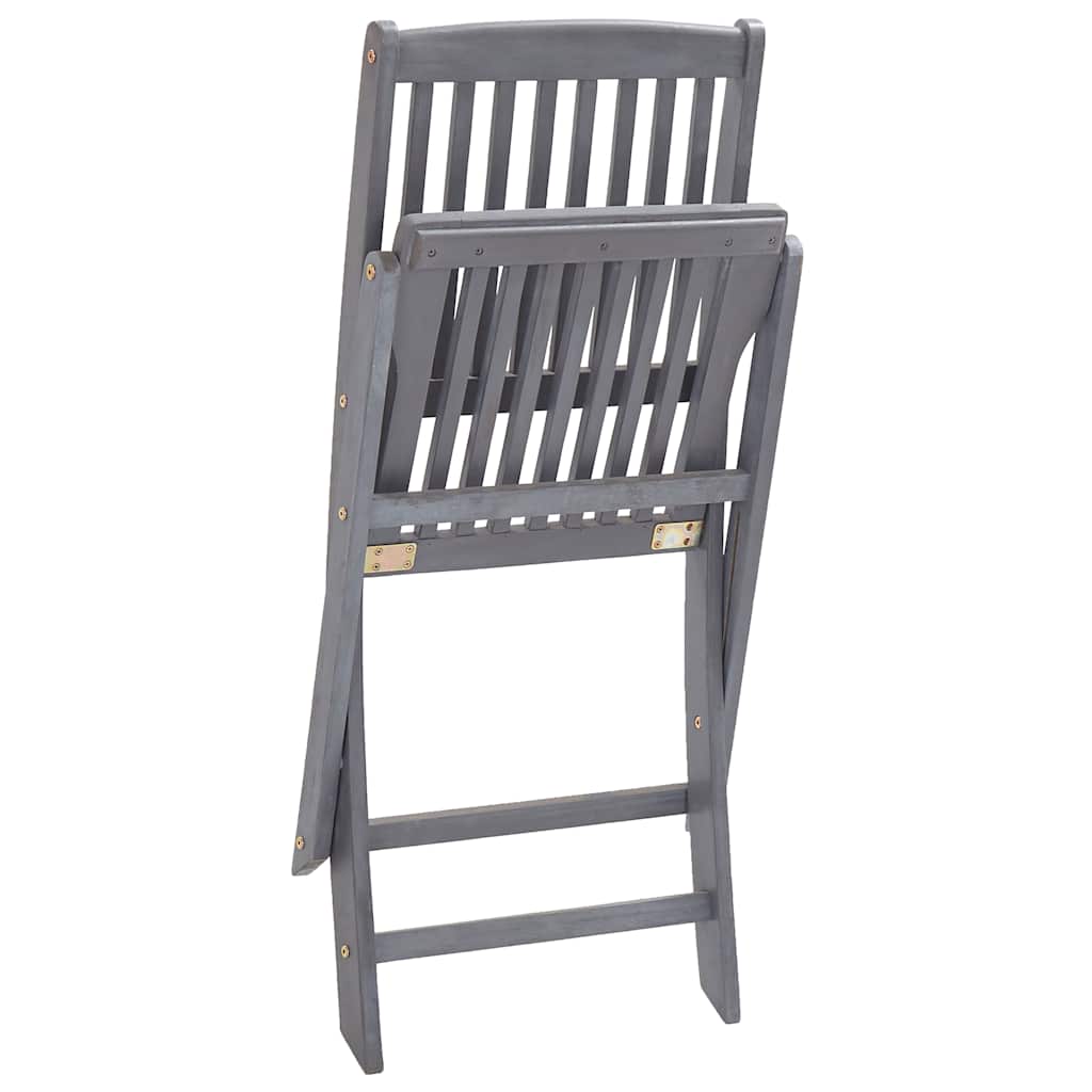 Sedie Pieghevoli 6 pz con Cuscini Massello Acacia