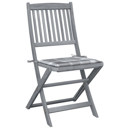 Sedie da Giardino Pieghevoli 6 pz con Cuscini Massello Acacia - homemem39