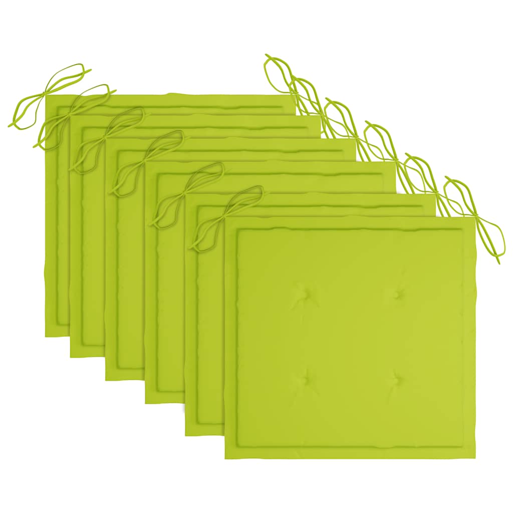 Sedie da Giardino Pieghevoli 6 pz con Cuscini Massello Acacia - homemem39