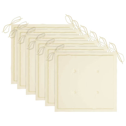 Sedie da Giardino Pieghevoli 6 pz con Cuscini Massello Acacia - homemem39