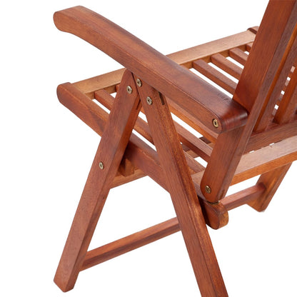 Folding Garden Chairs 4 pcs in Solid Acacia Wood