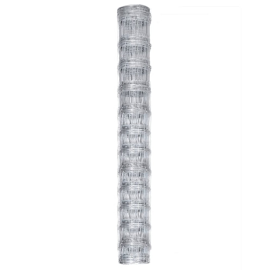 Recinzione da Giardino in Acciaio Zincato 50x1,25 m Argento | homemem39