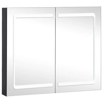 Armadietto Bagno con Specchio e LED 80x12,2x68 cm | homemem39