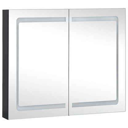 Armadietto Bagno con Specchio e LED 80x12,2x68 cm | homemem39