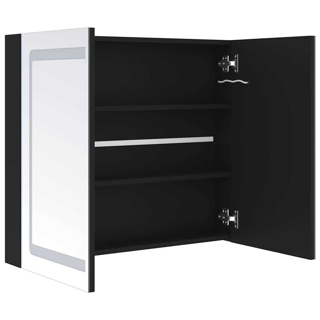 Armadietto Bagno con Specchio e LED 80x12,2x68 cm | homemem39