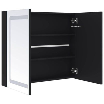 Armadietto Bagno con Specchio e LED 80x12,2x68 cm | homemem39
