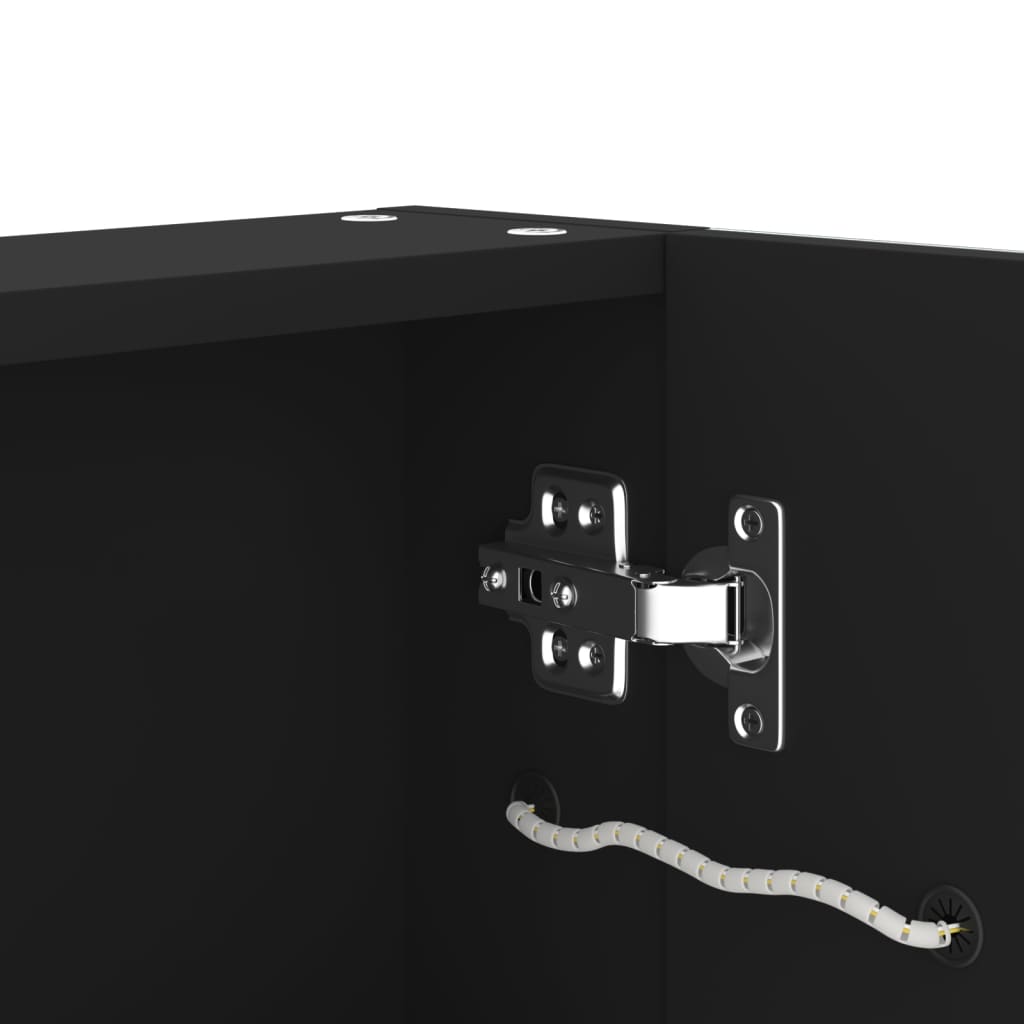 Armadietto Bagno con Specchio e LED 50x13x70 cm | homemem39