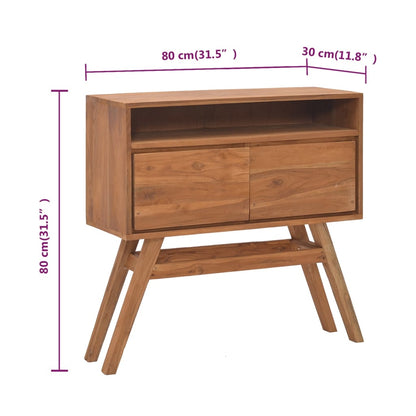 Tavolo Consolle 80x30x80 cm in Legno Massello di Teak | homemem39