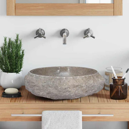 Lavandino Grigio Ø40x12 cm in Marmo | homemem39