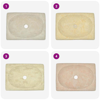 Lavandino Crema 50x35x10 cm in Marmo | homemem39
