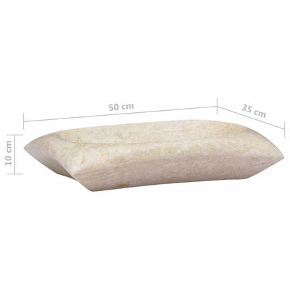 Lavandino Crema 50x35x10 cm in Marmo | homemem39