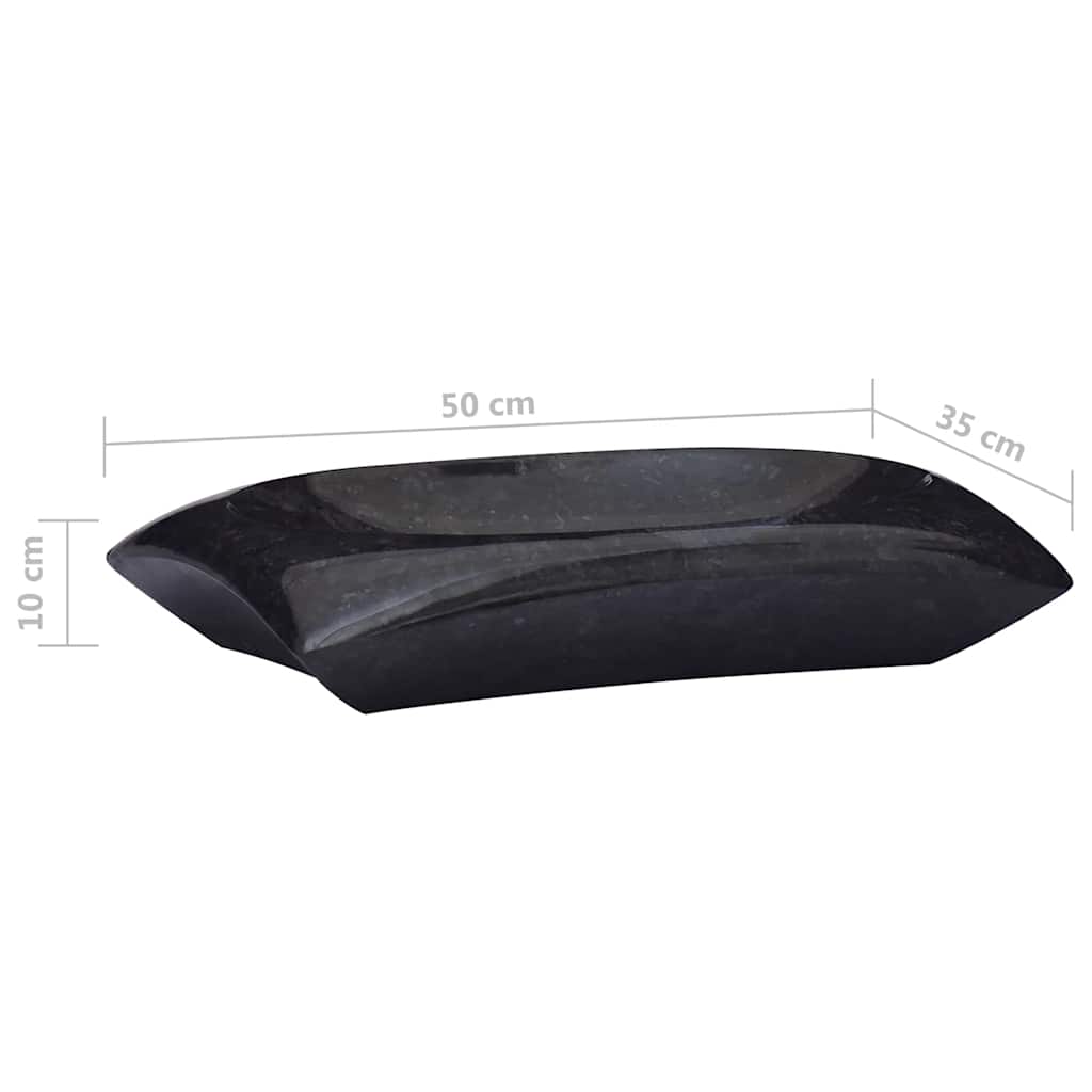 Lavandino Nero 50x35x10 cm in Marmo | homemem39