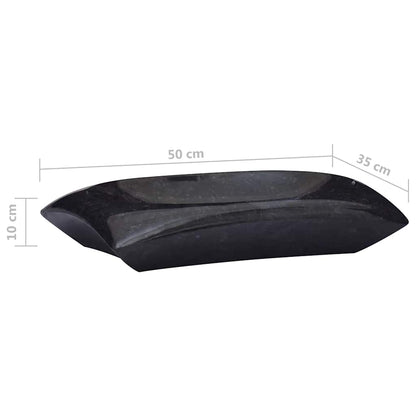 Lavandino Nero 50x35x10 cm in Marmo | homemem39