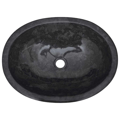 Lavandino Nero 53x40x15 cm in Marmo | homemem39