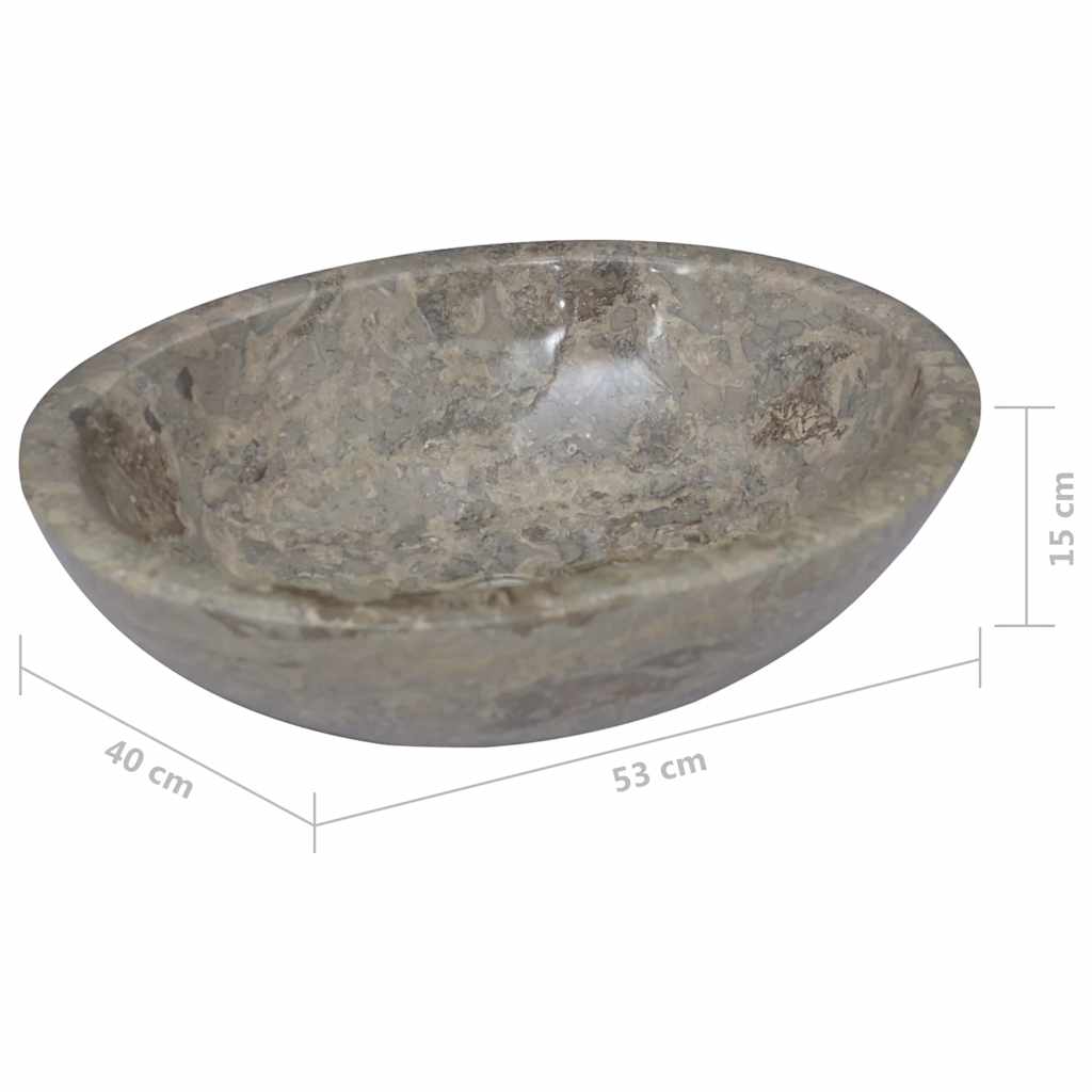 Lavandino Grigio 53x40x15 cm in Marmo | homemem39