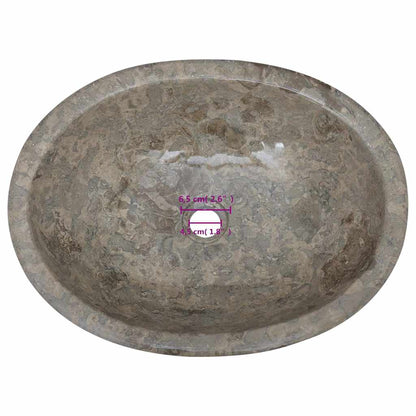 Lavandino Grigio 53x40x15 cm in Marmo | homemem39